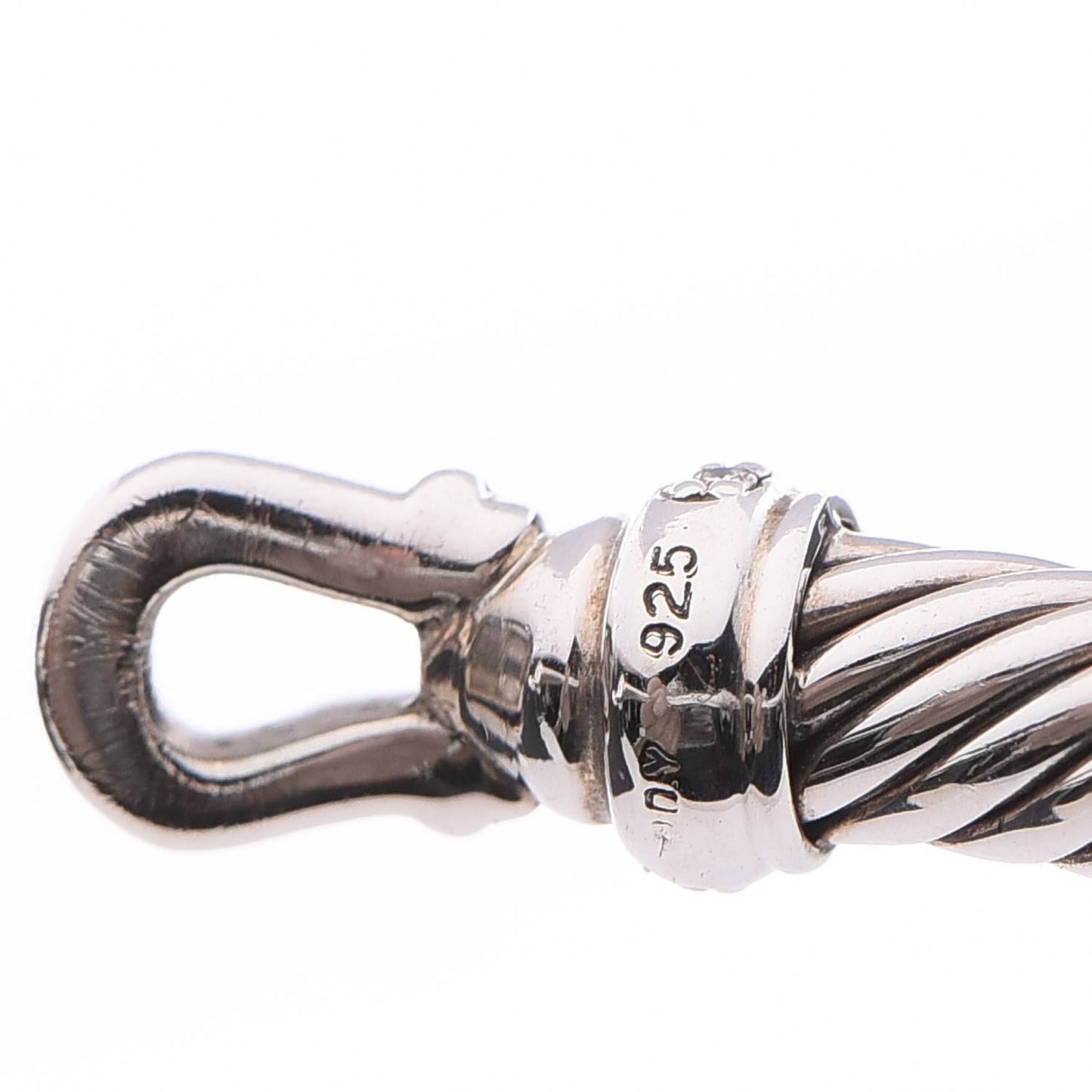 Sterling Silver Diamond 5mm Cable Buckle Bracelet