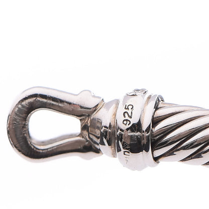 David Yurman Sterling Silver Diamond 5mm Cable Buckle Bracelet 5 of 7