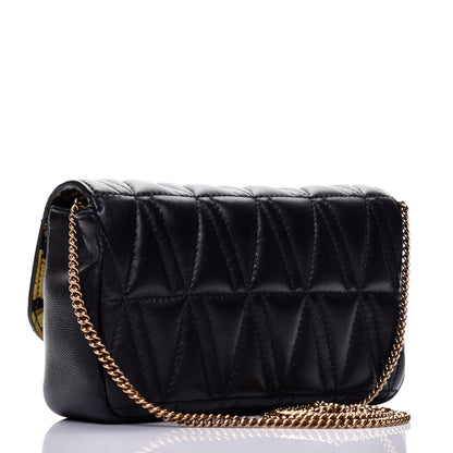 Versace Nappa Quilted Virtus Evening Bag Black 3 of 8