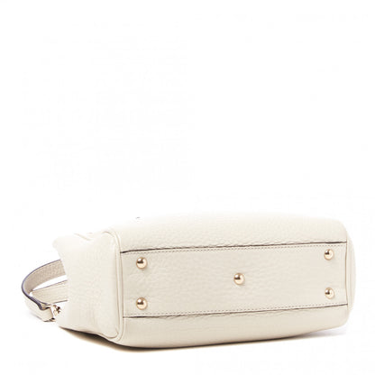 Gucci Calfskin Mini Bamboo Shopper Tote Off White 3 of 8