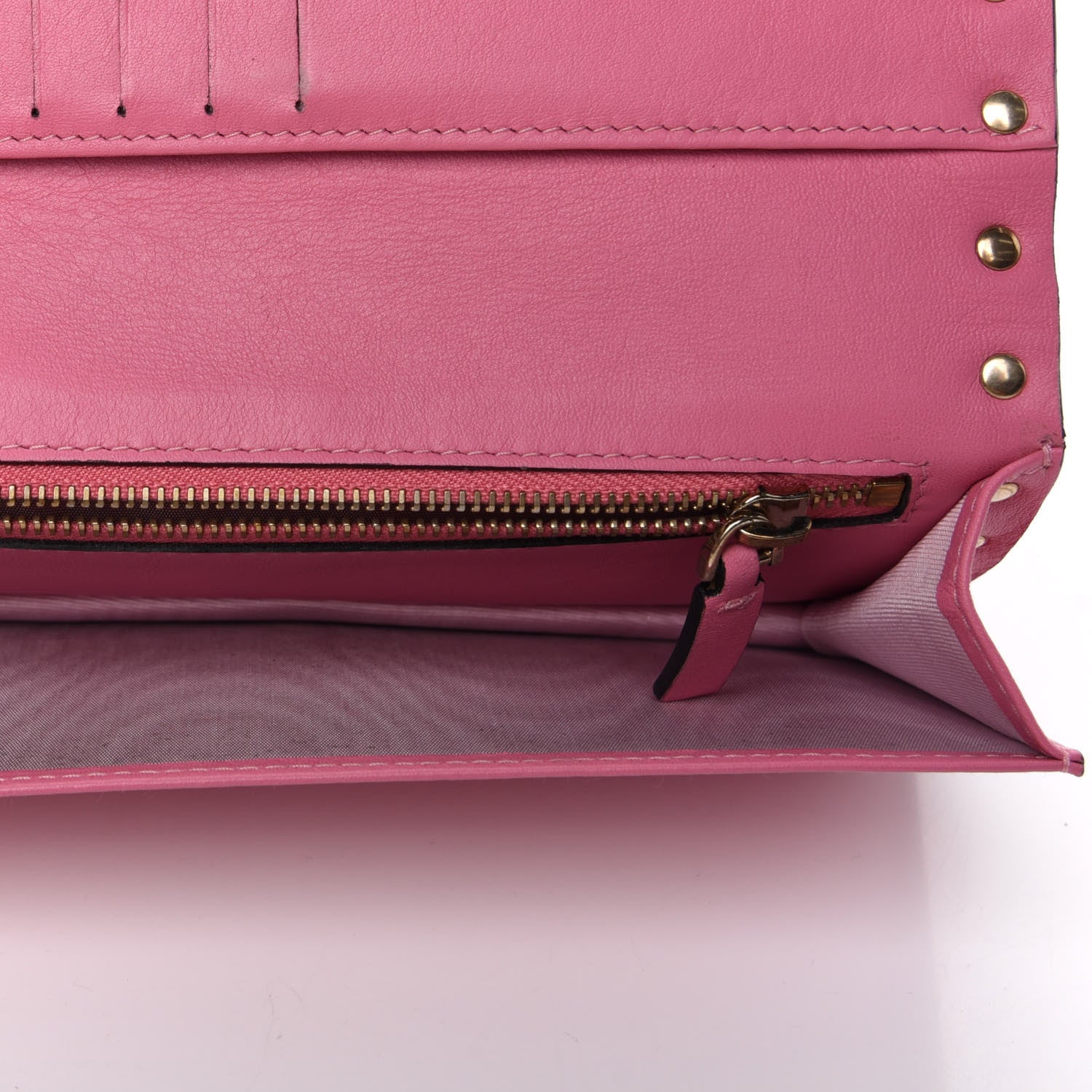 Valentino Garavani Calfskin Rockstud Wristlet Wallet Ninphea 6 of 8