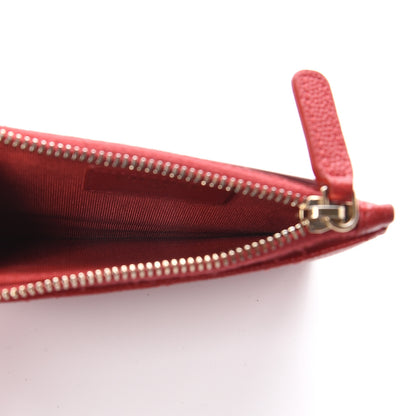 Chanel Caviar Quilted CC Zip Card Holder Red 4 of 6