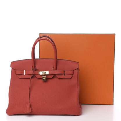 Hermes Togo Birkin 35 Geranium 13 of 13