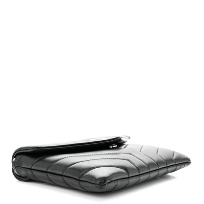 Saint Laurent Calfskin Y Quilted Monogram Loulou Flap Bag Black 4 of 13