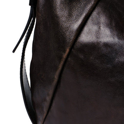 Saint Laurent Buffalo Leather Medium Mombasa Horn Bag Brown 15 of 16