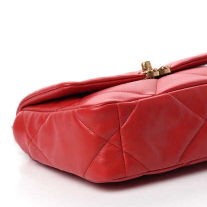 Chanel Lambskin Quilted Medium 19 Flap Red 6 of 11