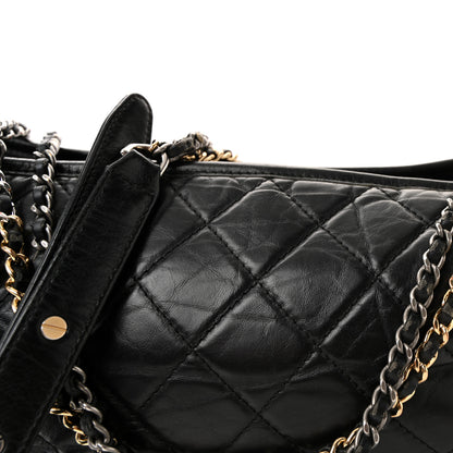 Chanel Aged Calfskin Quilted Medium Gabrielle Hobo Black 8 of 10