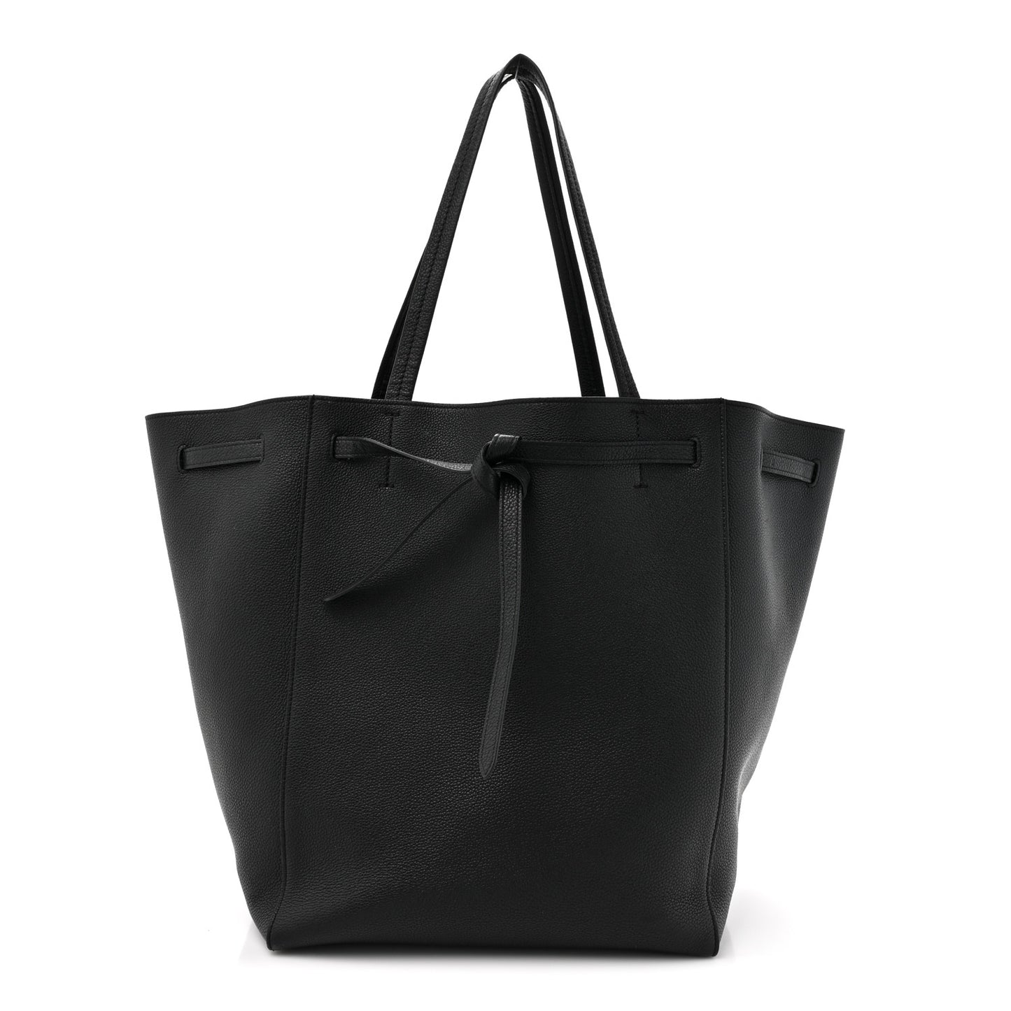 Soft Grained Calfskin Small Belt Cabas Phantom Black