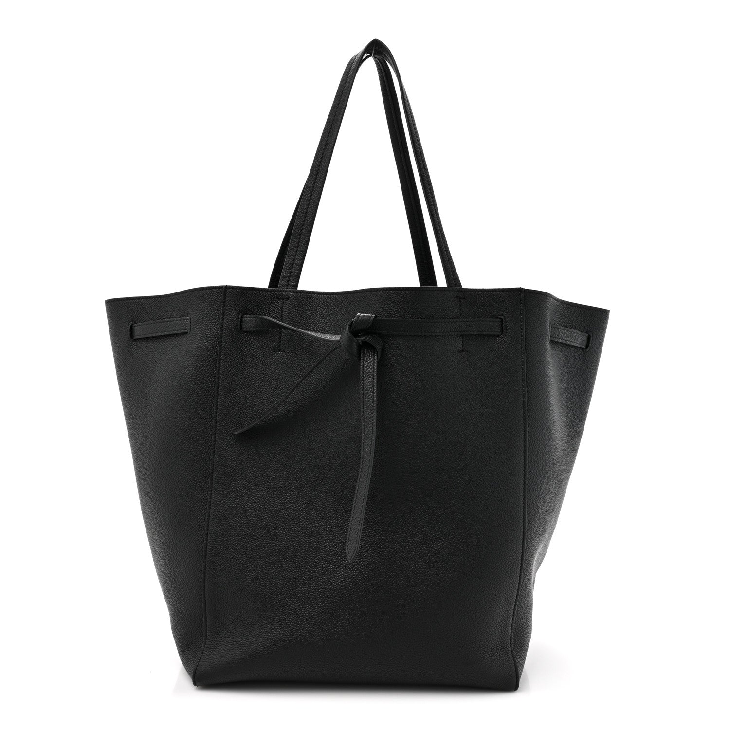 Celine Soft Grained Calfskin Small Belt Cabas Phantom Black 1 of 15