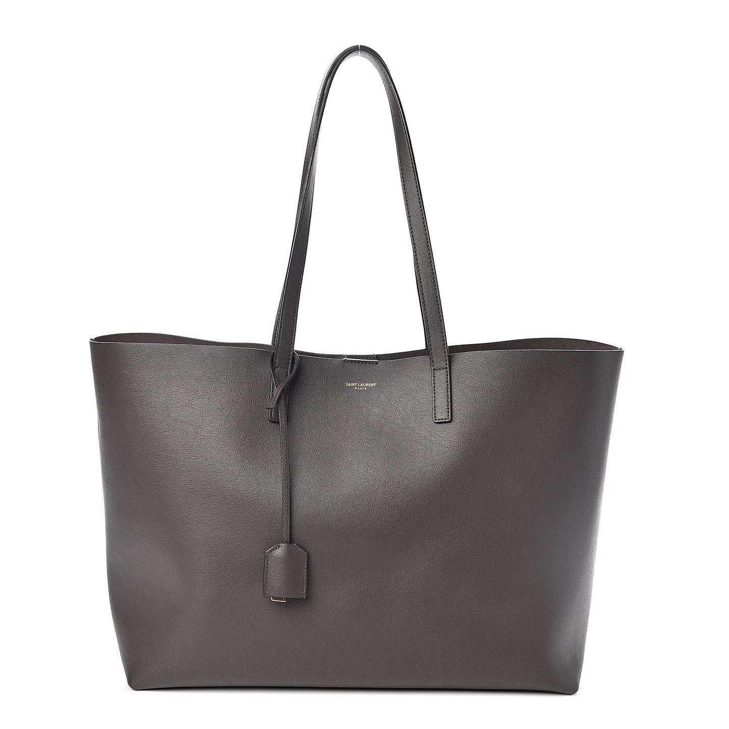 Calfskin Large Shopping Tote Asphalt