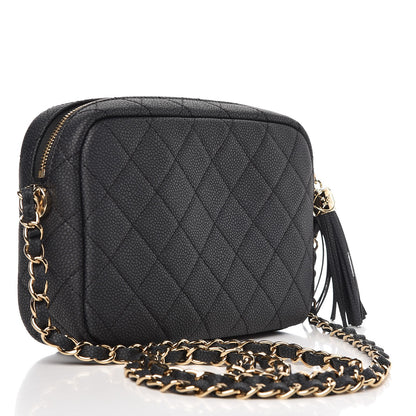 Chanel Caviar Quilted Coco Tassel Camera Case Black 3 of 8