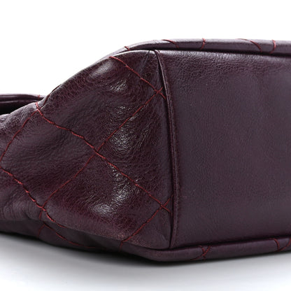 Chanel Glazed Calfskin Stitched On The Road Flap Plum 8 of 9