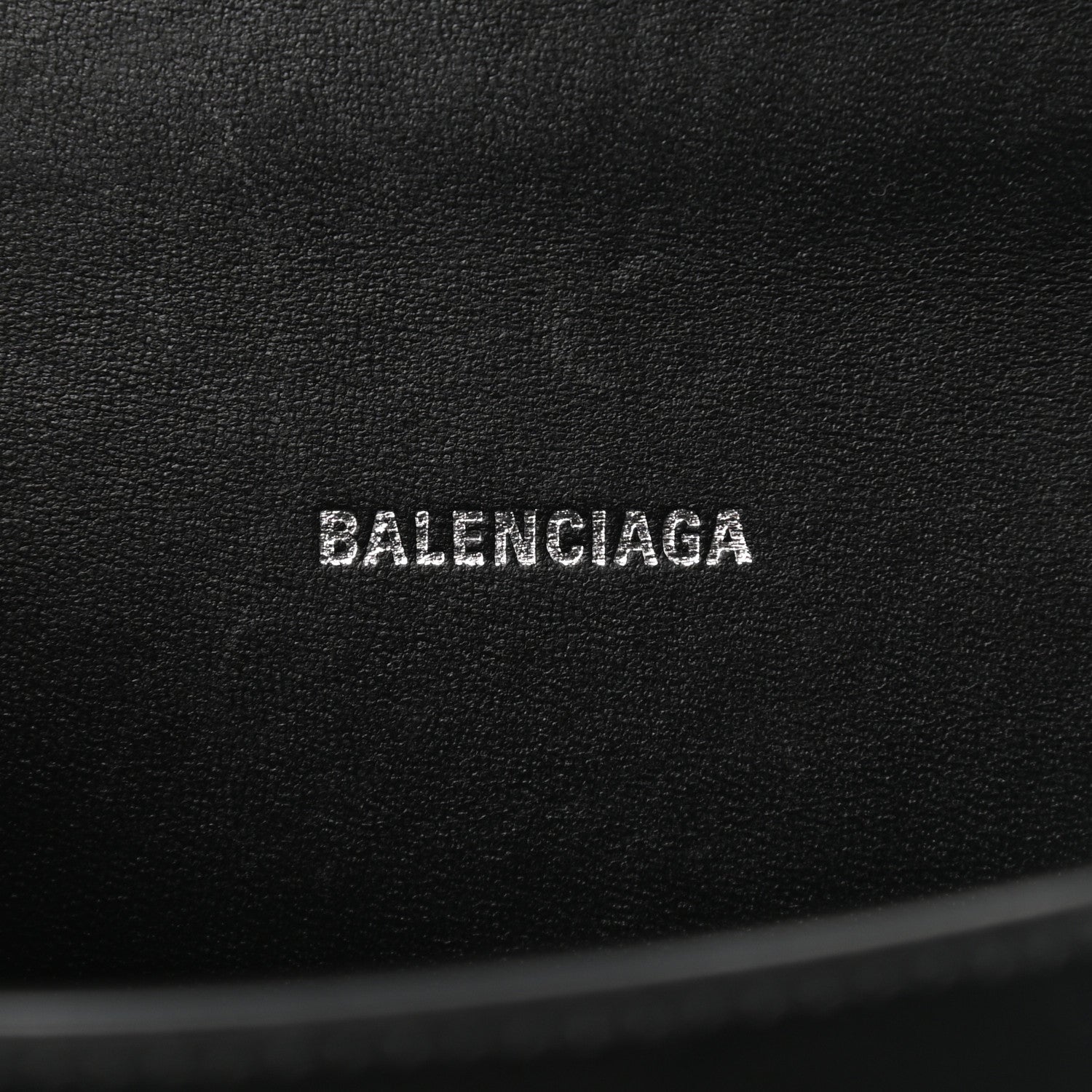 Balenciaga Box Calfskin Graffiti Logo Hourglass Top Handle Bag XS Black Silver 6 of 10
