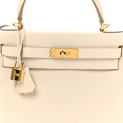 Hermes Togo Kelly Retourne 28 Craie 8 of 11