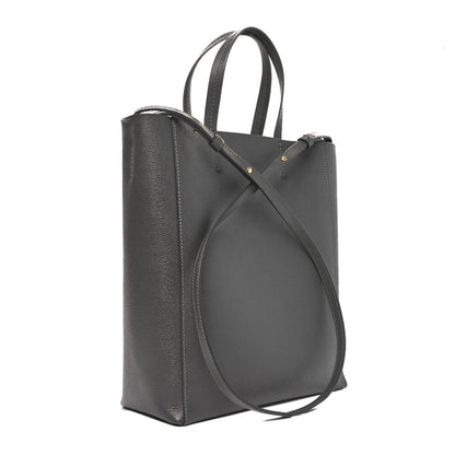 Celine Grained Calfskin Small Vertical Cabas Kohl 3 of 9