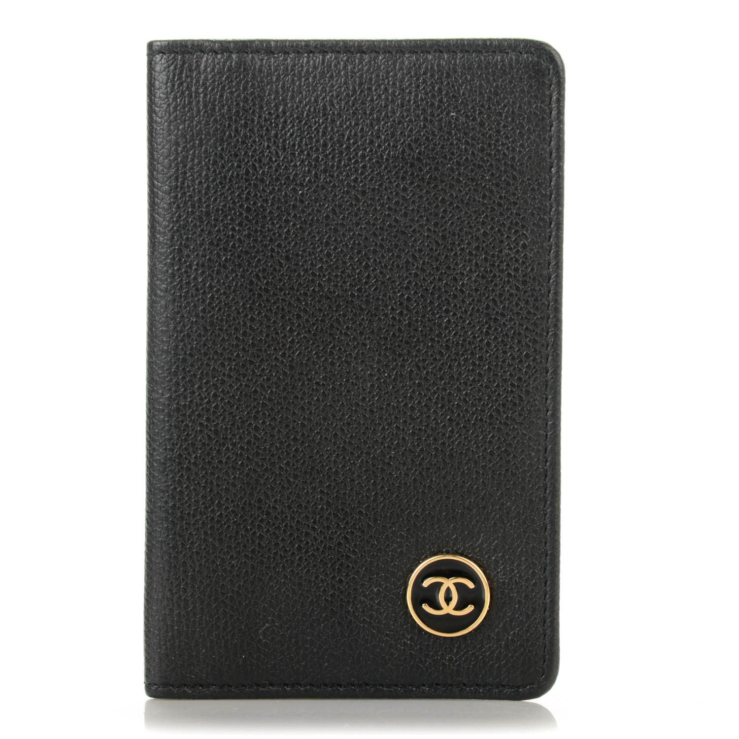 Chanel Grained Calfskin Small CC Button Pocket Agenda Cover Black 1 of 7