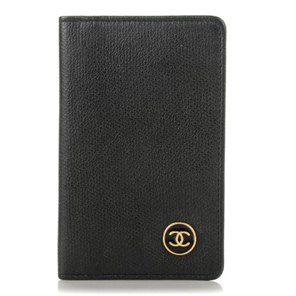 Chanel Grained Calfskin Small CC Button Pocket Agenda Cover Black 1 of 7