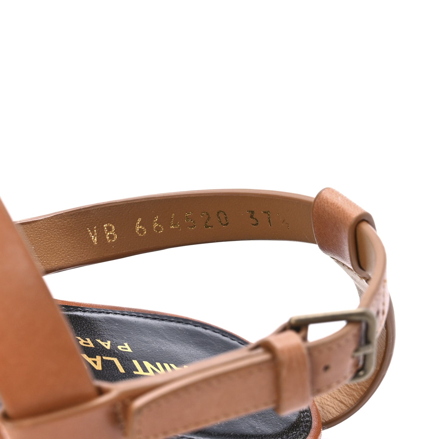 Calfskin Cassandra Monogram Sandals 37.5 Tan