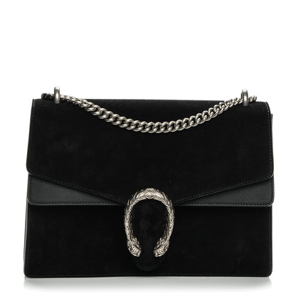 Gucci Suede Medium Dionysus Shoulder Bag Black 1 of 7