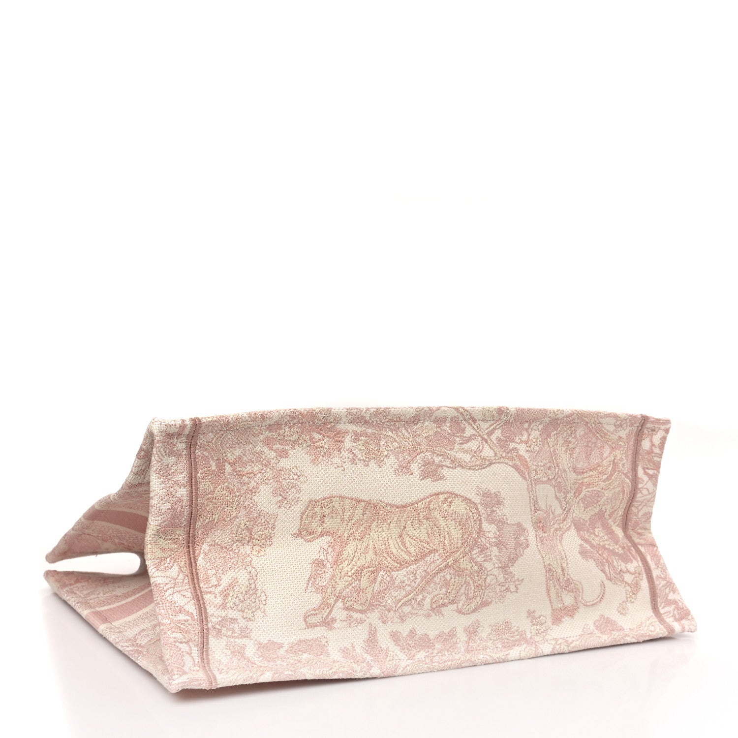 Christian Dior Canvas Toile De Jouy Embroidered Large Book Tote Pink 4 of 11