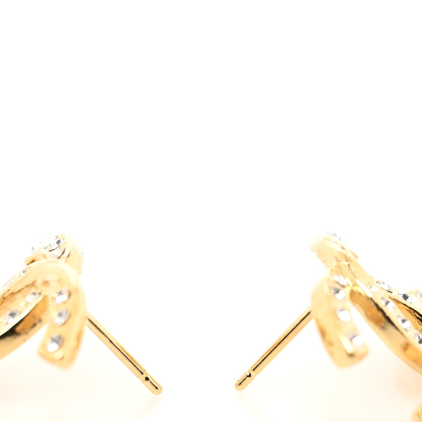 Crystal Twist CC Earrings Gold