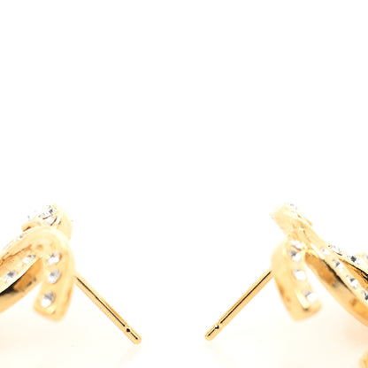 Chanel Crystal Twist CC Earrings Gold 3 of 4