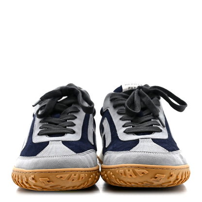 Hermes Suede Goatskin Jet Sneakers 38 Marine Gris Orage 3 of 9