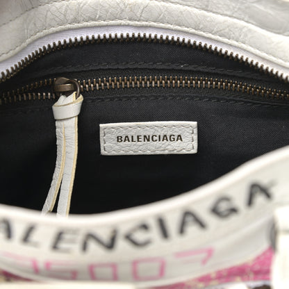 Balenciaga Agneau Graffiti All Over Classic Hardware Mini City White Multicolor 6 of 20