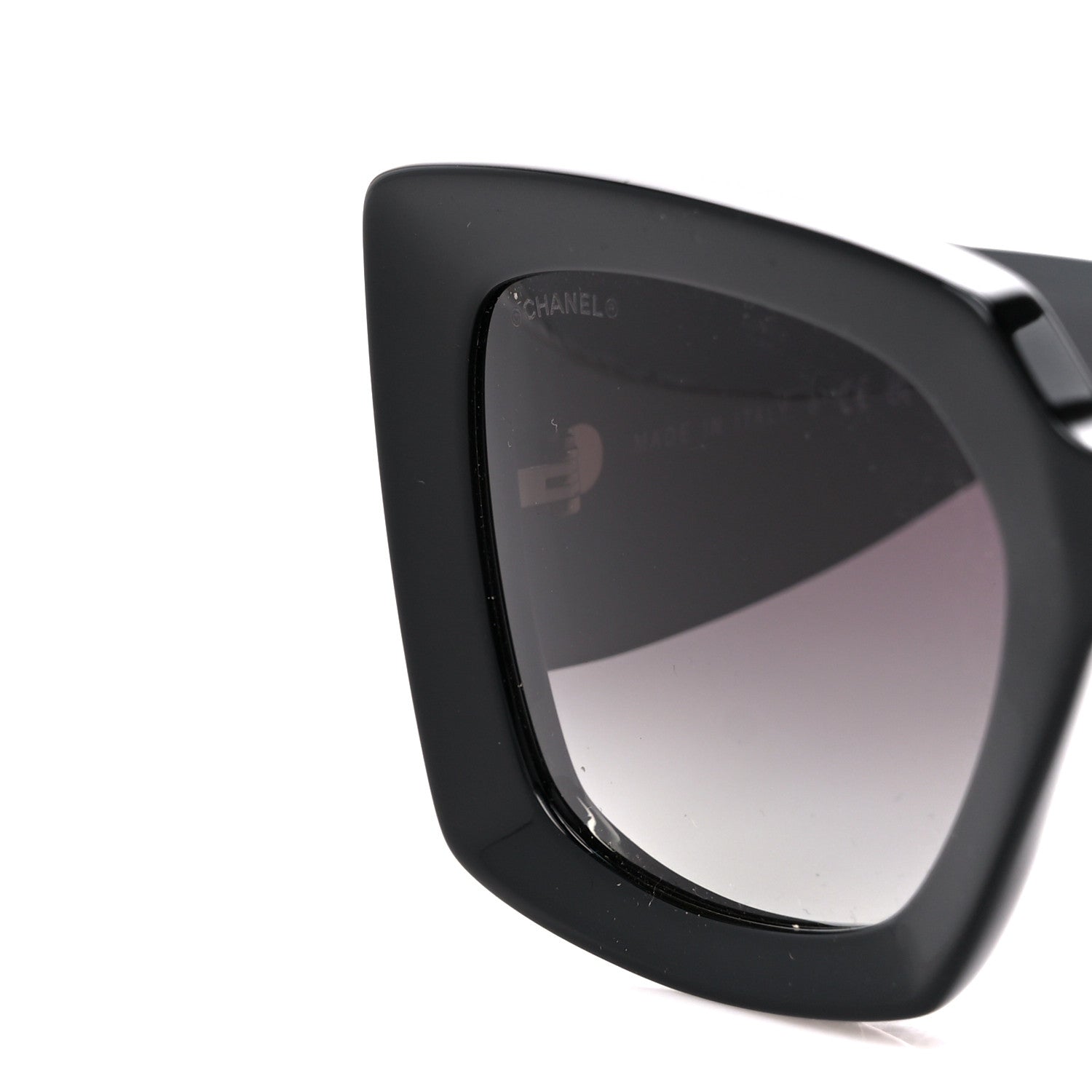 Chanel Acetate Rectangle Sunglasses 5435 Black 7 of 8