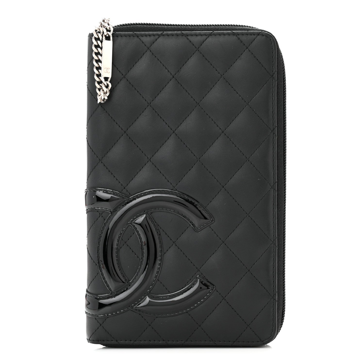 Chanel Calfskin Cambon Zip Around Organizer Wallet Black 1 of 8