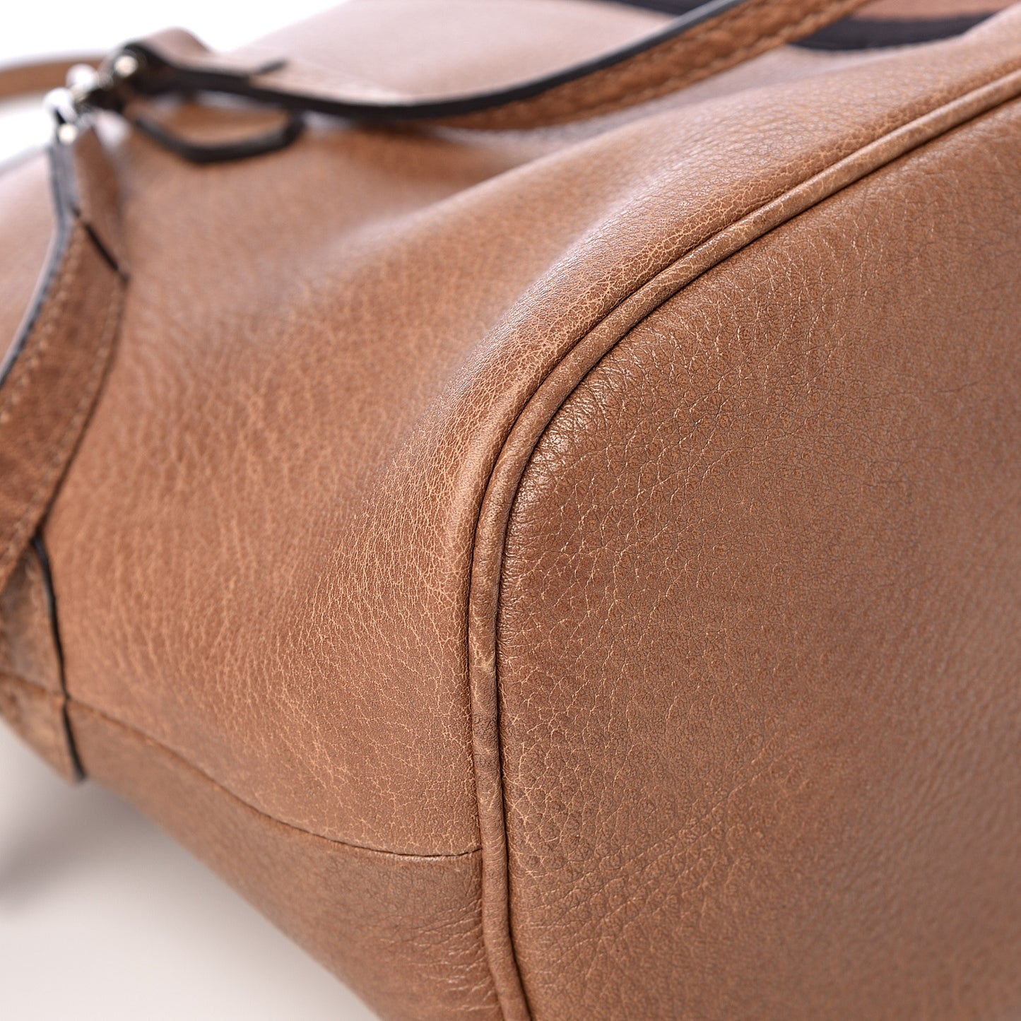 Calfskin Medium Web Dome Bag Brown