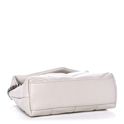 Saint Laurent Lambskin Quilted Toy Loulou Puffer Monogram Chain Satchel Blanc Vintage 4 of 13