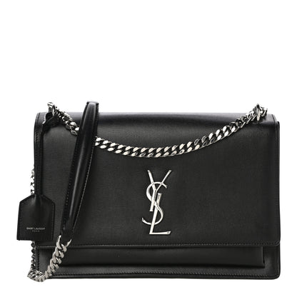 Saint Laurent Calfskin Medium Monogram Sunset Black 1 of 12
