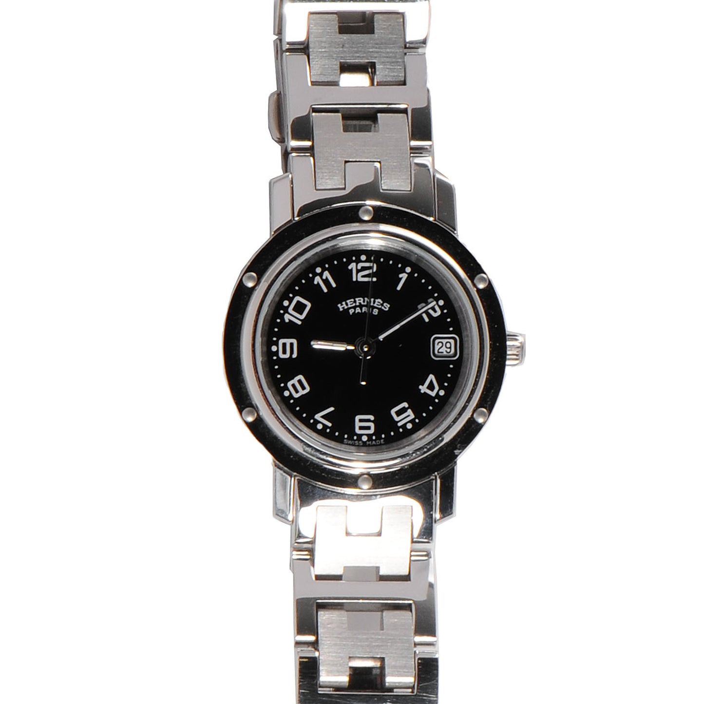 Stainless Steel 24mm Clipper Quartz Watch Black