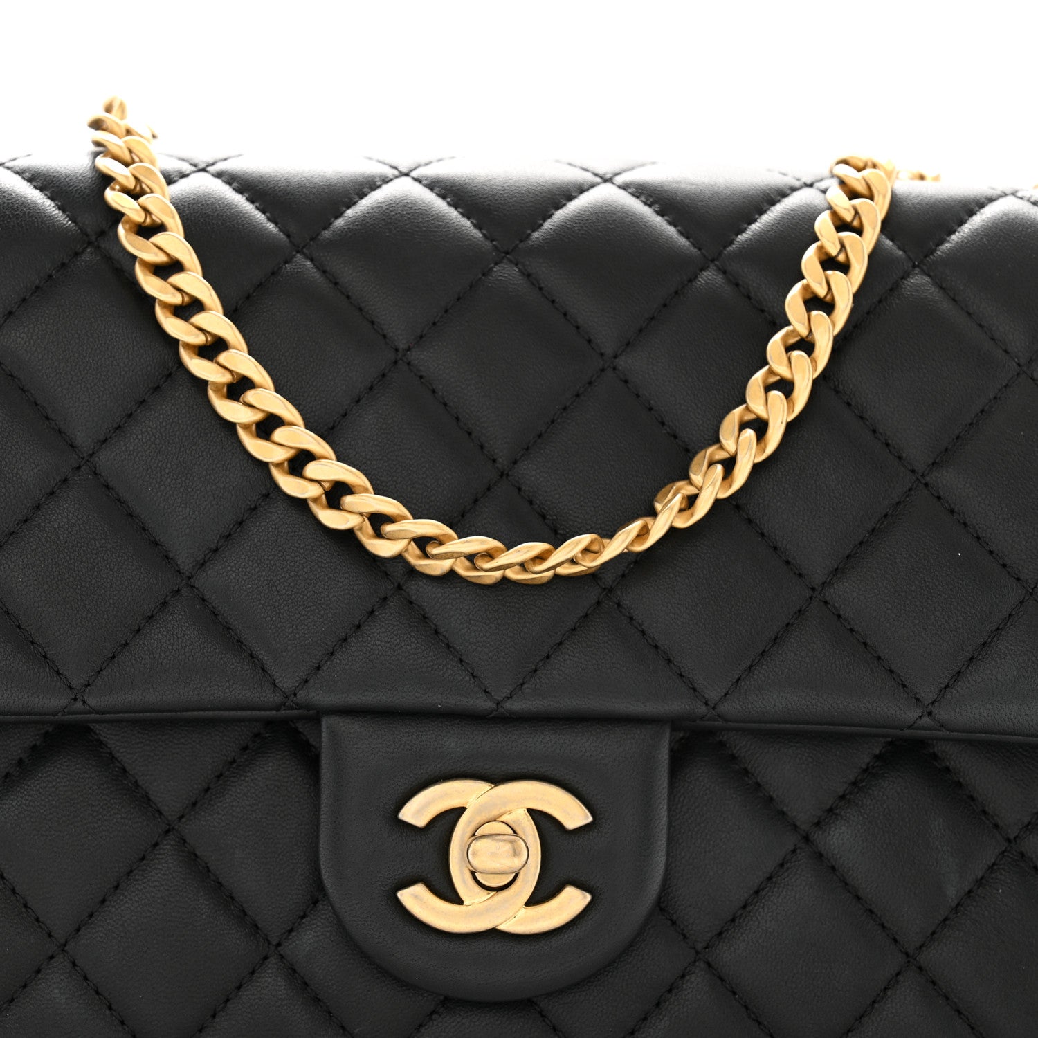 Chanel Lambskin Quilted Small Sweet Camellia Flap Black 8 of 11