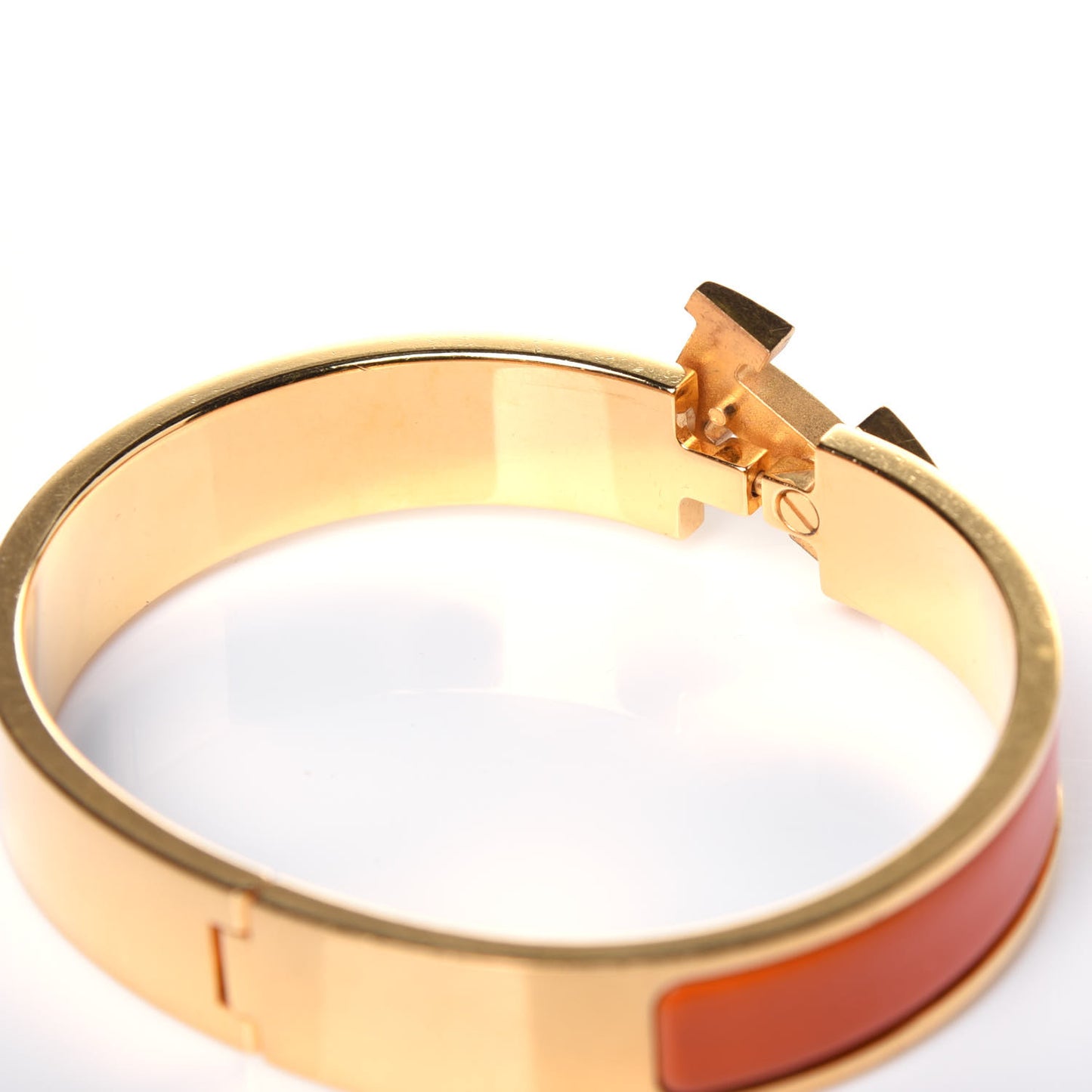 Enamel Narrow Clic Clac H Bracelet PM Orange