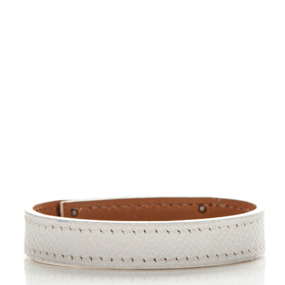 Hermes Epsom Kelly Single Tour Bracelet S White 3 of 8