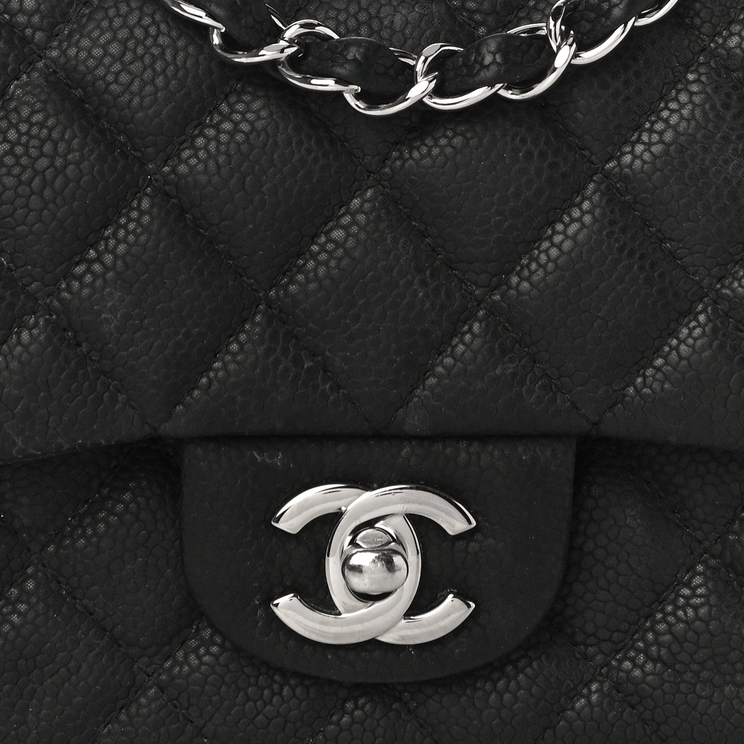 Chanel Iridescent Caviar Quilted Mini Square Flap Black 8 of 11