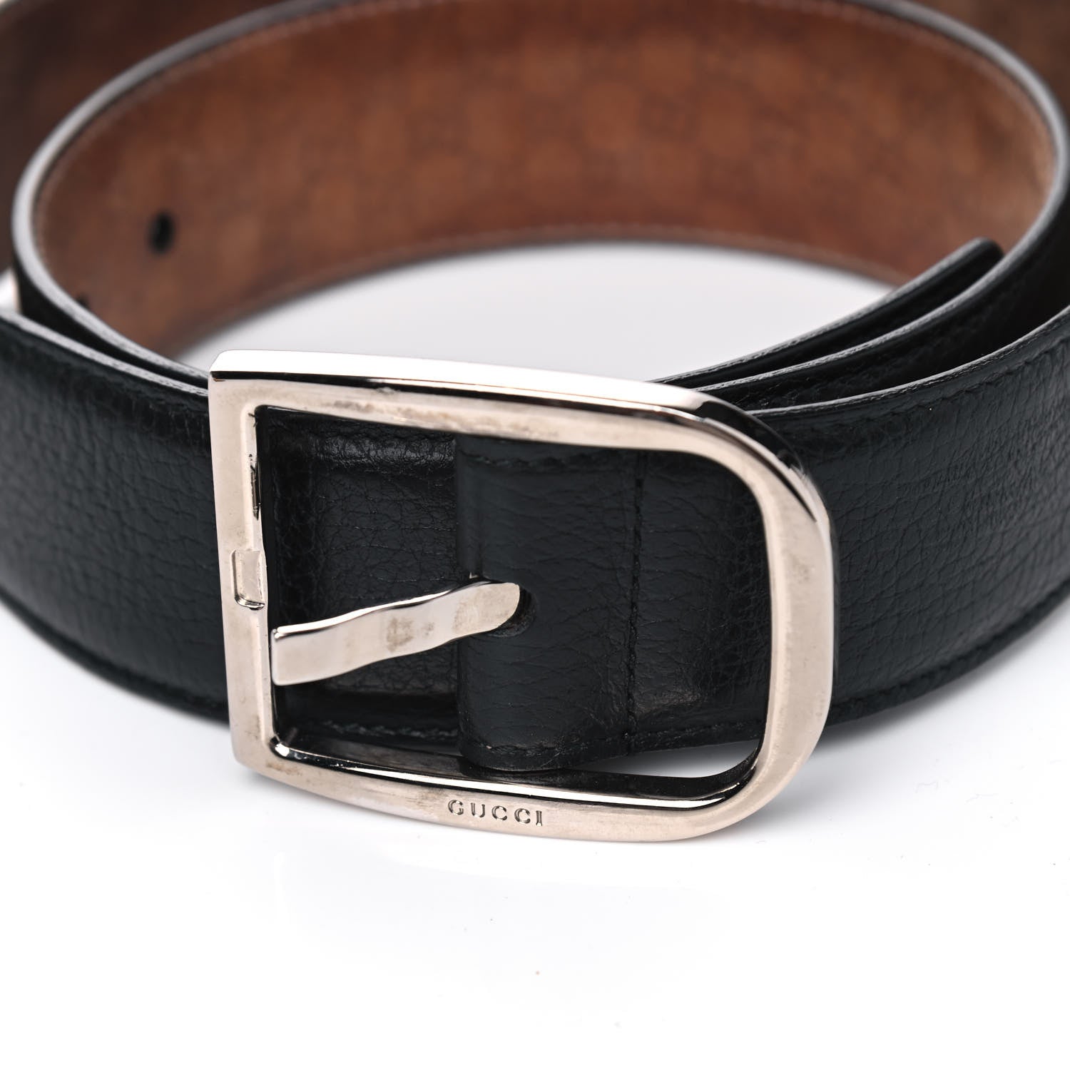 Gucci Calfskin Belt 85 34 Black 6 of 7