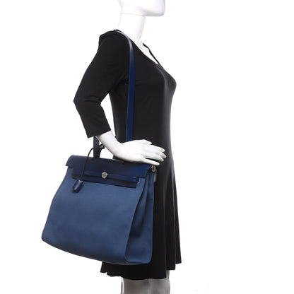 Hermes Toile Vache Hunter Herbag Zip 39 MM Bleu Brighton Bleu Saphir 2 of 10