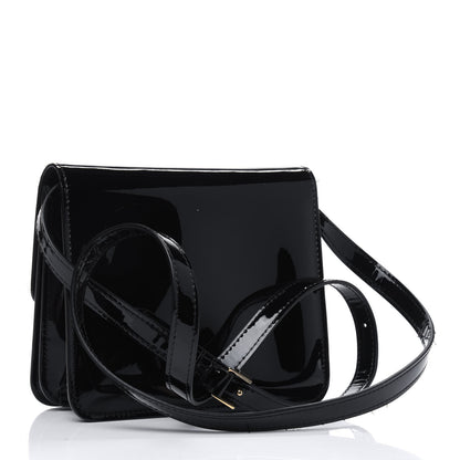 Fendi Vitello Vernice Mou Karligraphy Crossbody Bag Black 2 of 7