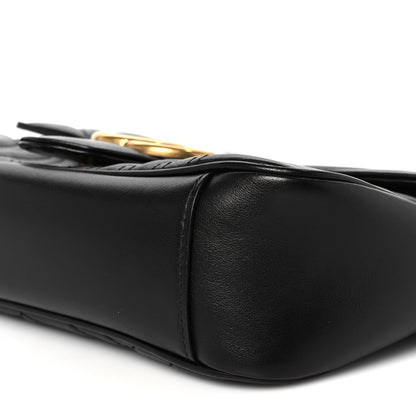 Gucci Calfskin Matelasse Small GG Marmont Shoulder Bag Black 11 of 11