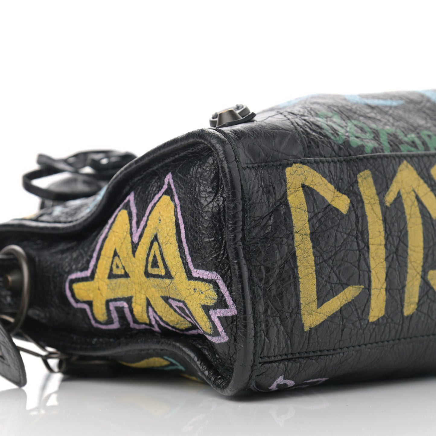 Agneau Graffiti All Over Classic Hardware S City Black Multicolor