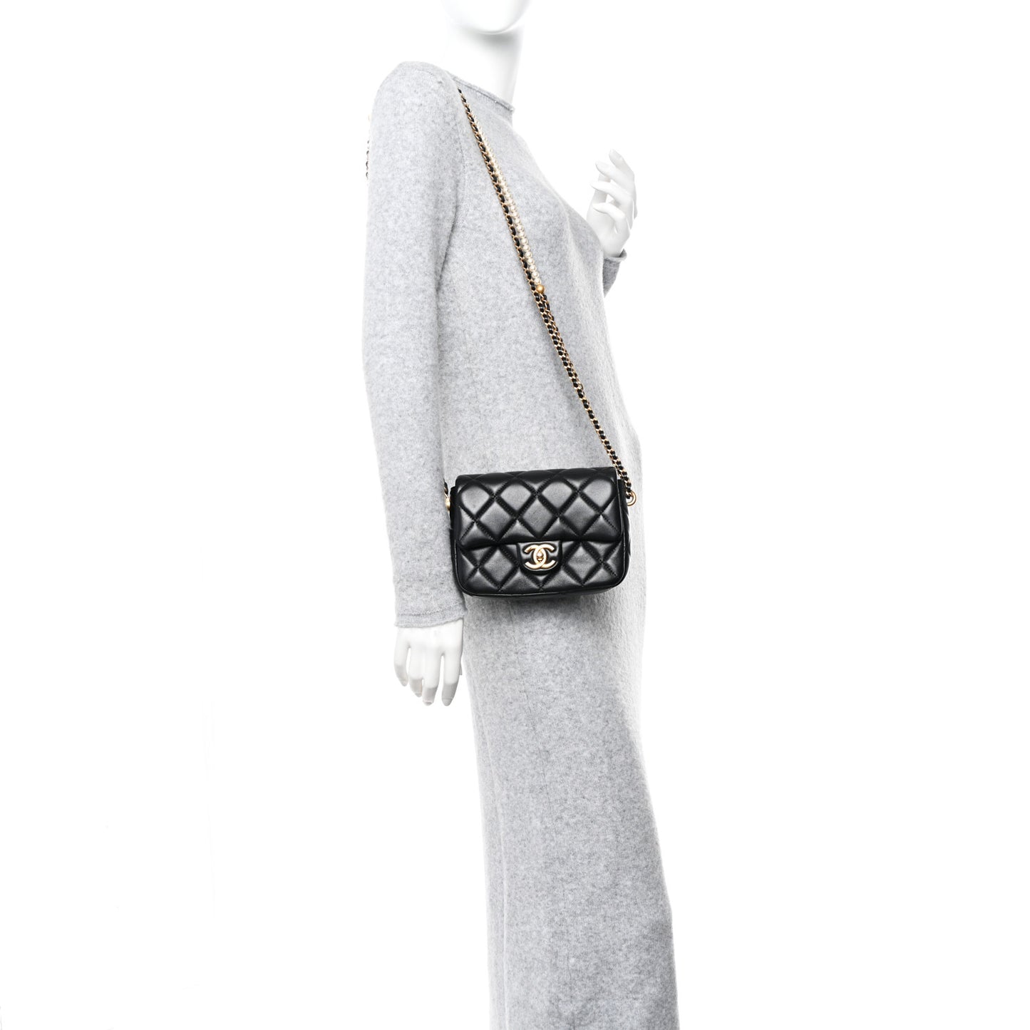 Lambskin Quilted Mini My Perfect Flap Black