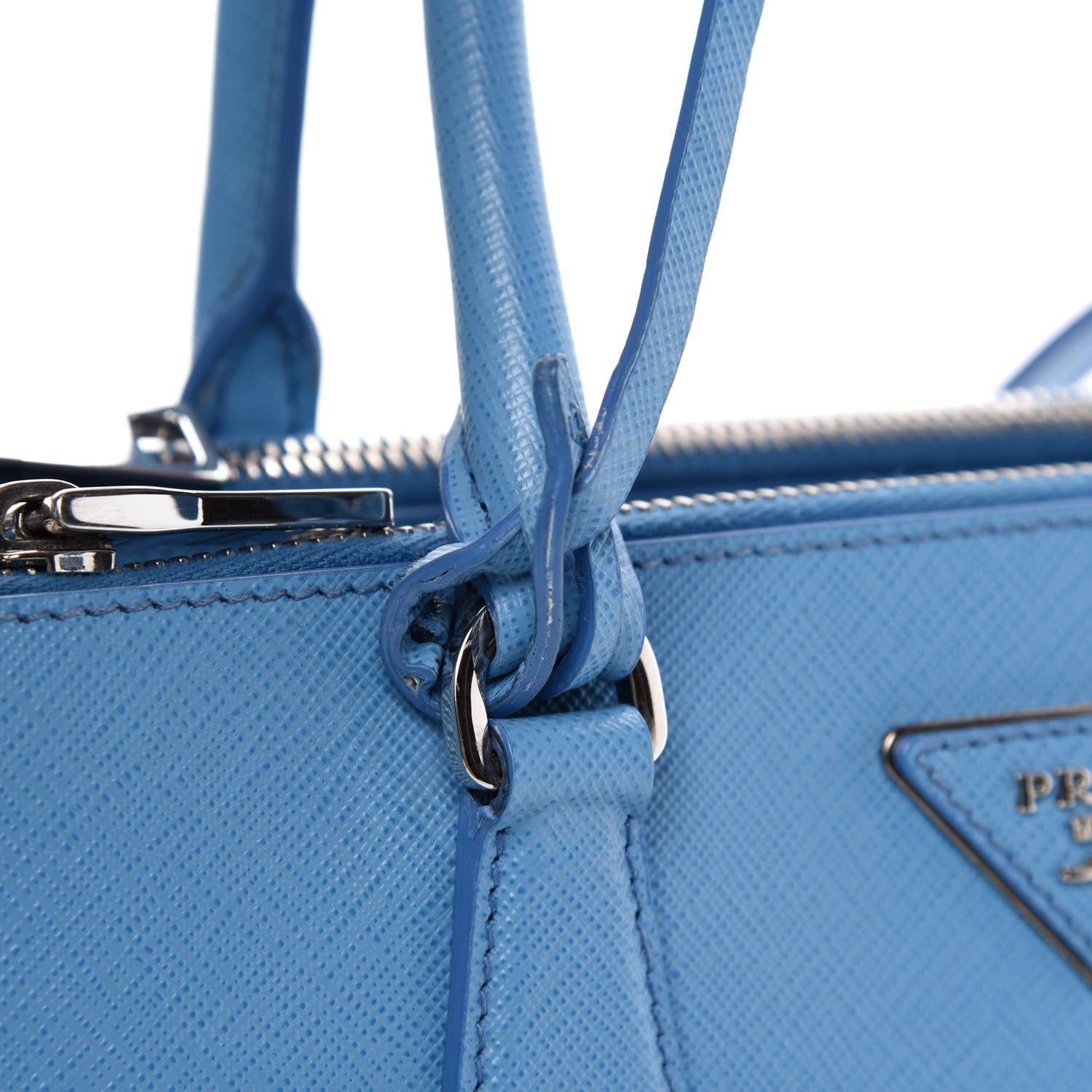Prada Saffiano Small Galleria Double Zip Tote Mare 9 of 13