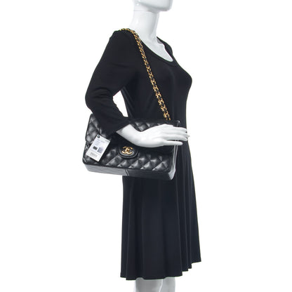 Chanel Caviar Quilted Jumbo Double Flap Black 3 of 9