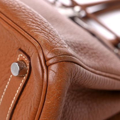 Hermes Taurillon Clemence Birkin 30 Gold 9 of 19