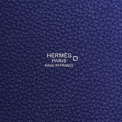 Hermes Taurillon Clemence Matte Alligator Picotin Lock Touch 22 MM Bleu Electrique 6 of 12