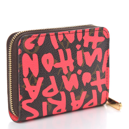 Louis Vuitton Monogram Graffiti Zippy Coin Purse Fuchsia 3 of 6