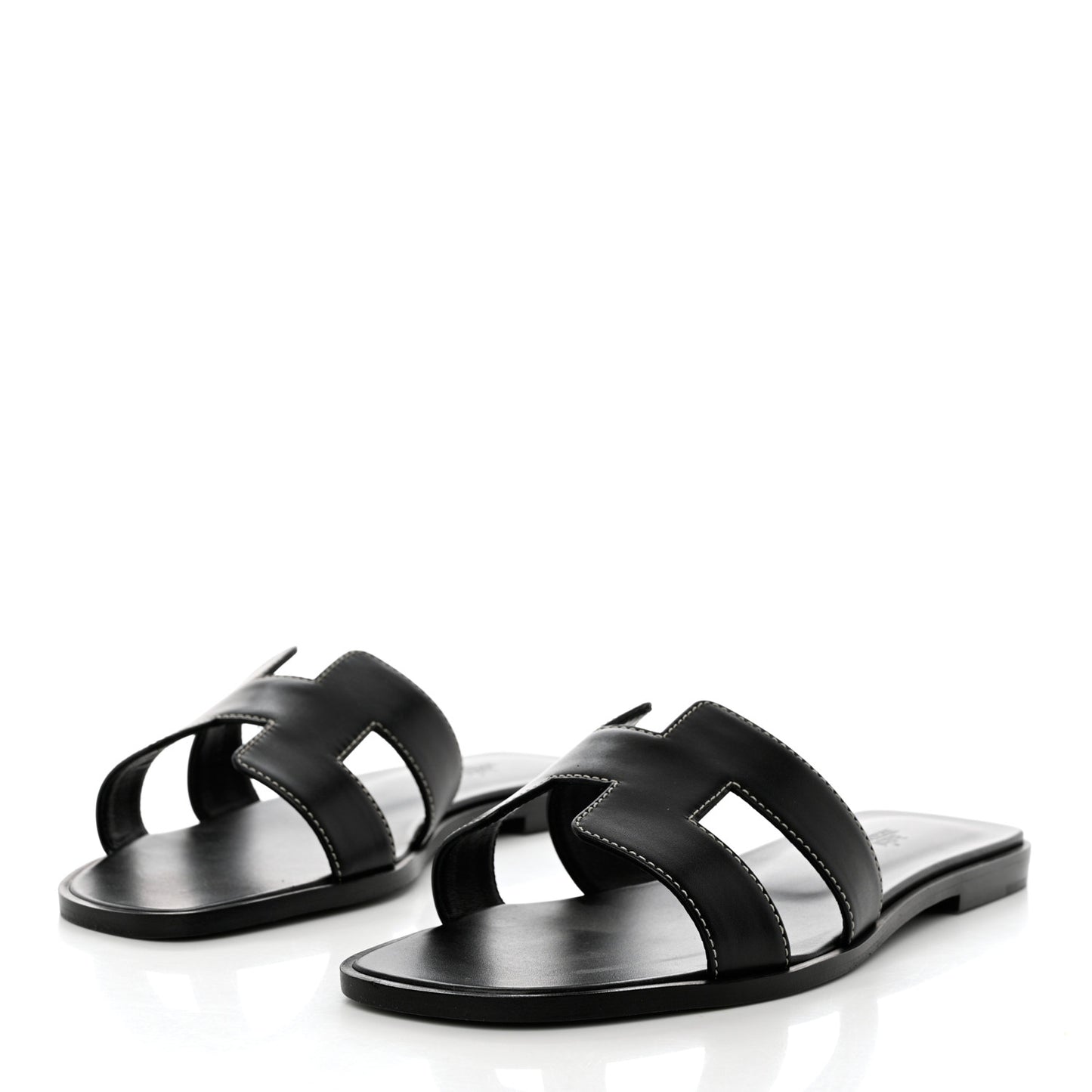 Box Calfskin Oran Sandals 39.5 Black